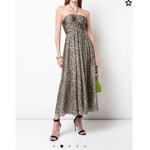 NWT: Zimmermann Leopard Print Midi Dress